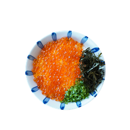 ข้าวหน้าไข่ปลาแซลมอน
