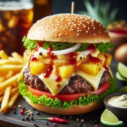Beef Hawaii Halal Burger