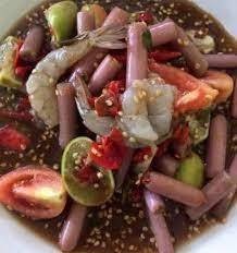 ตำสายบัวกุ้งสด