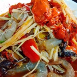 ตำหอยดองกุ้งสด