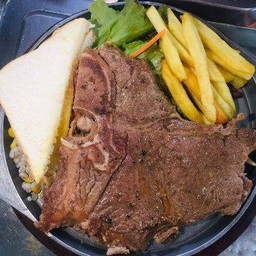 สเต็กเนื้อทีโบนมีดูก(โคขุนบราห์มัน)