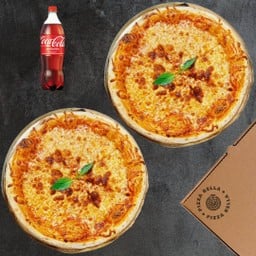 สั่งซื้อพิซซ่า 2ถาด ฟรี! โค้ก 1L 1ขวด