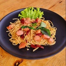 สปาเก็ตตี้ผัดพริกแห้ง
