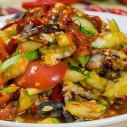 ตำแตงปูปลาร้าหอยดอง