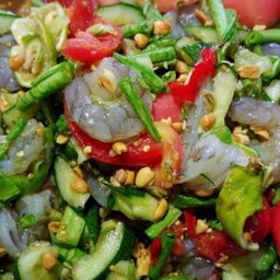 ตำแตงกุ้งสด