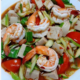 ตำแตงหมูยอกุ้งสุก