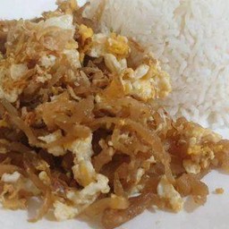 ข้าวราด หัวไชโป้วหวานผัดไข่