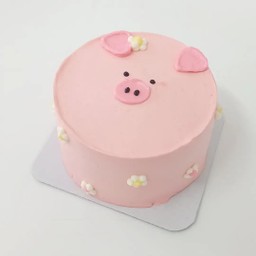 เค้กจิ๋ว ลายหมูสีชมพู
