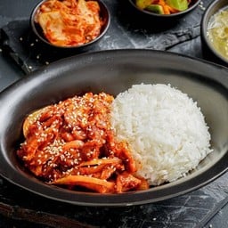 ข้าวหน้าหมูผัดโคชูจัง