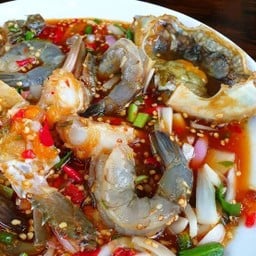 ยำกุ้งสด+ปูม้า(2ตัว)