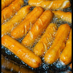 ไส้กรอกไก่แดงจัมโบ้ทอดชิ้นละ