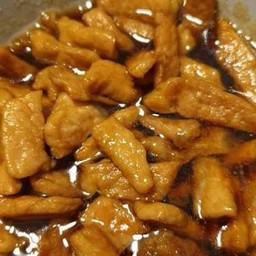 หมูหวาน ราดข้าว