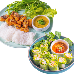 [เซตสุดฮิต] เมี่ยงปลาทอด + แหนมเนืองโรล