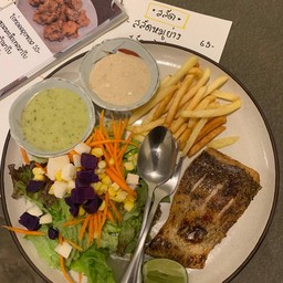 สเต็กปลา(ปลากระพงขาว)