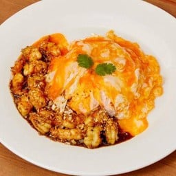 ข้าวไข่ข้นกุ้งกระเทียม