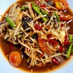 ตำปูปลาร้า (ปูเค็ม)