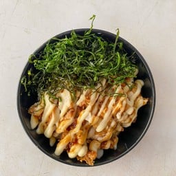 ข้าวไก่ราดซอสญี่ปุ่น