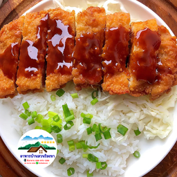 ข้าวไก่ทอดราดซอสเทอริยากิ