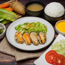 ชุดสเต็กหอยแมลงภู่นิวซีแลนด์