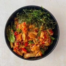 ข้าวกระเพราไก่กรอบ