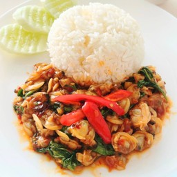 ข้าวหน้าผัดพริกเผา