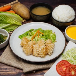 ชุดสเต็กปลาหมึก