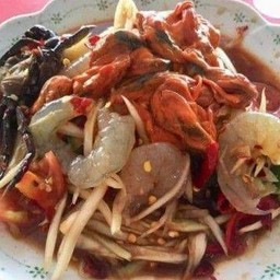 ตำกุ้งสดหอยดอง
