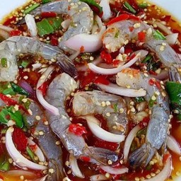 ตำเหลากุ้งสด