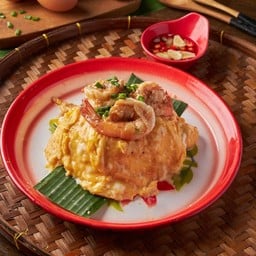 ข้าวไข่ข้นกุ้งกระเทียม