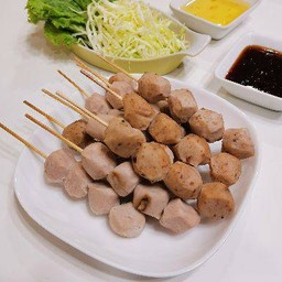 ลูกชิ้นเห็ดหอม+ลูกชิ้นหัวบุก (ชุด 10 ไม้)