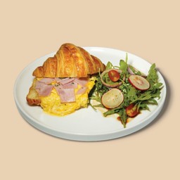 Croissant with Scrambled Egg & Ham