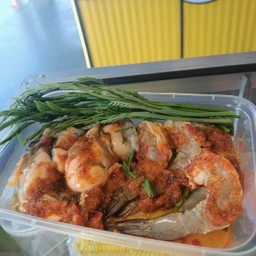 ยำ(กุ้งสด)+(หอยนางรม)สูตรซีฟู้ดพริกเผา