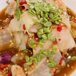 ตำปูปลาร้าลาวเส้นใหญ่หมูยอ