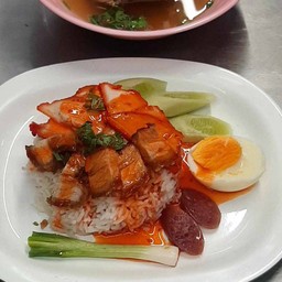 ข้าวหมูแแดงหมูกรอบ