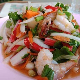 ยำกุ้งลวก