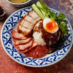 ข้าวหมูแดง หมูกรอบ