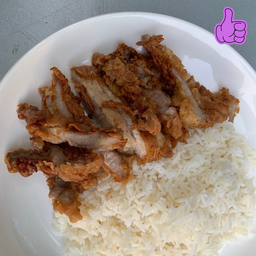 ข้าว(คอหมูทอด)น้ำจิ้มแจ่ว