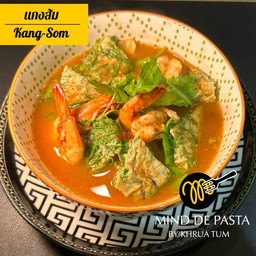 แกงส้มชะอมกุ้ง (Kang-Som Cha-om Kung)