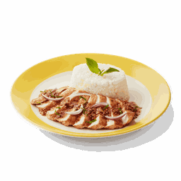 ข้าวญี่ปุ่นน้ำตกหมูย่าง