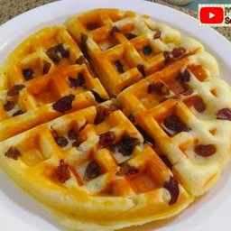 วาฟเฟิลไส้ลูกเกด