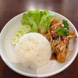 ข้าวกุ้งทอดซอสมะขาม