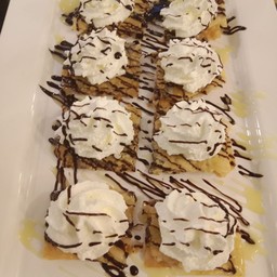 โรตีทิชชู่วิปครีม+ช็อคโกแลต