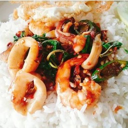 ข้าวราดกะเพราทะเล