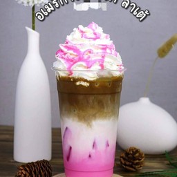 อเมริกาโน่พิงค์ลาเต้วิปครีมเย็น