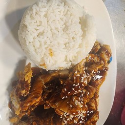 ข้าวไก่ทอดซอสเกาหลี