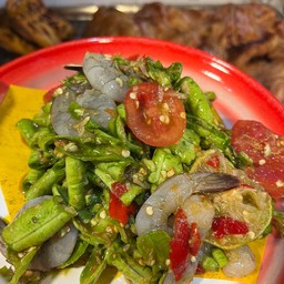 ตำถั่วกุ้งสด