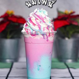 นมโพนี่ปั่นวิปครีม (ฟ้า+ชมพู)