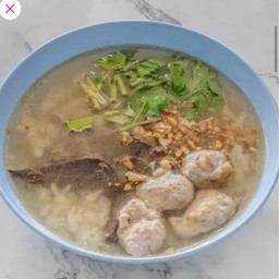 Congee with assorted innards