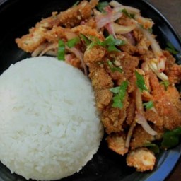 ข้าวยำไก่แซป