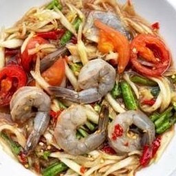 ตำกุ้งสด